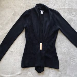 Black knit cardigan